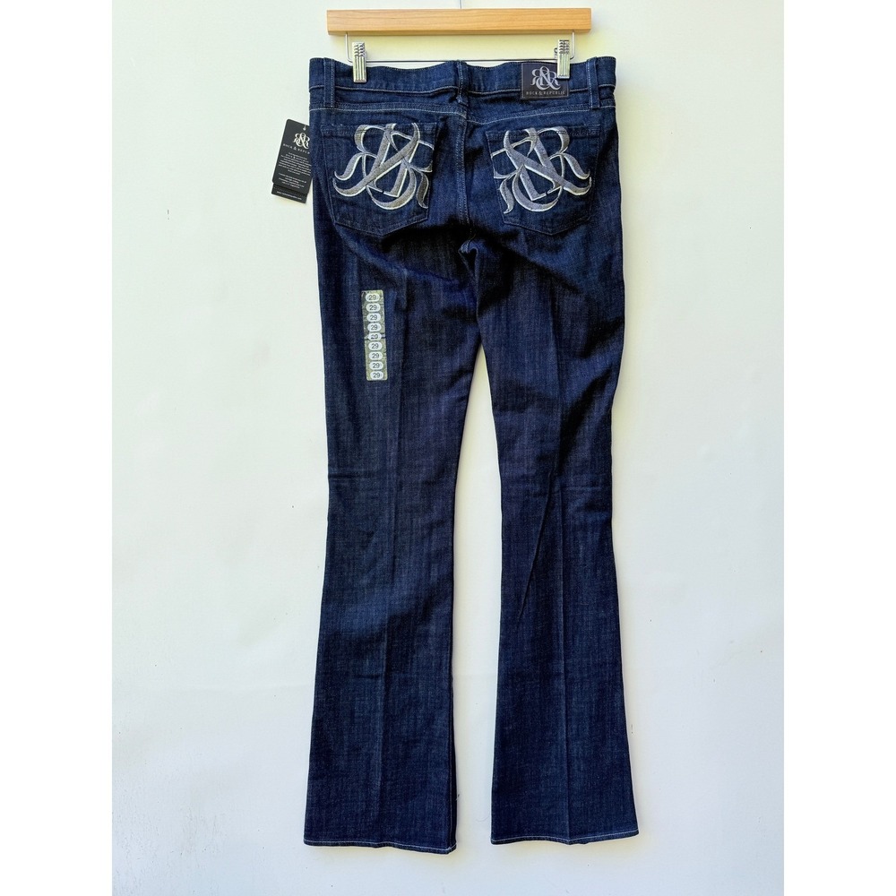 NEW Rock & Republic Womens 29 Kasandra Jeans Bootcut Y2K Indie Low Rise Sleaze - Picture 9 of 10